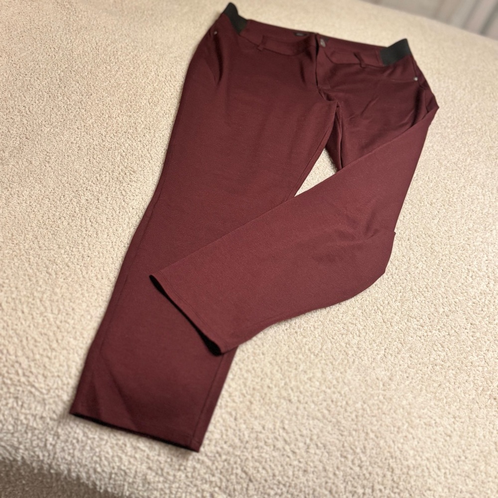 Simply Vera Vera Wang Burgundy Skinny Pants
